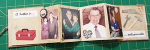 Adding pictures and metal trim to memory book