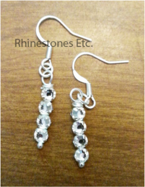 Dangle crystal rhinestone earrings