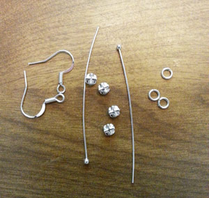 Supplies needed to make dangle rhinestone earrings