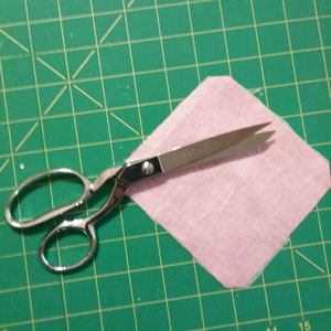 Cutting a square out of material for a pocket
