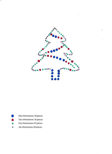 Rhinestone Christmas Tree template