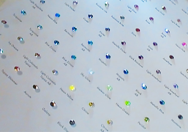 Crystal Rhinestone color chart