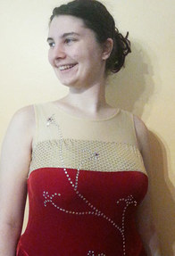 Skating dress embellished with Swarovski Rhinestones