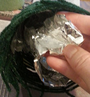 removing foil from Christmas tree