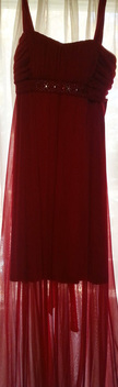 Red dress before adding rhinestones