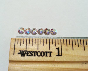 how many 16ss rhinestones fit in an inch