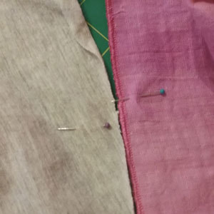 Marking centers of tee shirt and bottom skirt