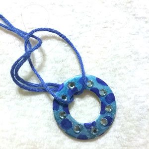Attaching a cord to your washer necklace
