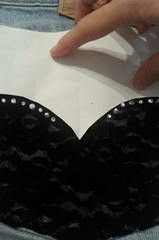 Using a template to glue on rhinestones