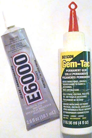 Adhesives for gluing rhinestones to fabric