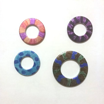 Washers colored with alcohol ink