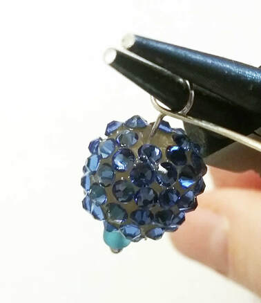 Making a loop in a head pin for diy pave bead earrings