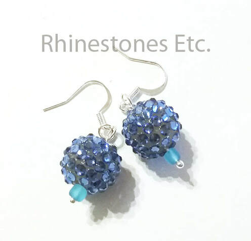 DIY earrings with pave beads