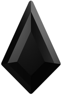 Jet Black Triangle Teardrop shape