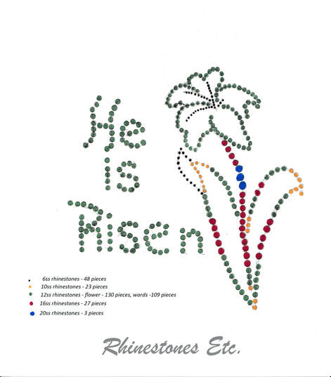 Easter Rhinestone Template to download